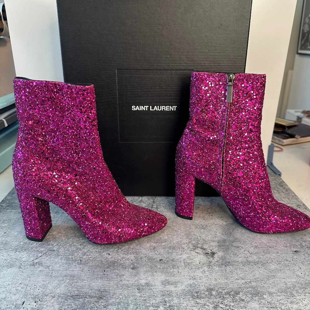 Saint Laurent Lou 95 Zipper Boots